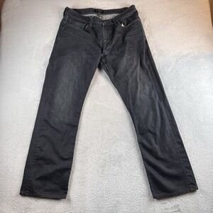 Banana Republic Vintage Straight Jeans 35x32 Fits 34x30 Black READ